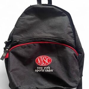 NYSC New York Sports Club Black Gym Backpack